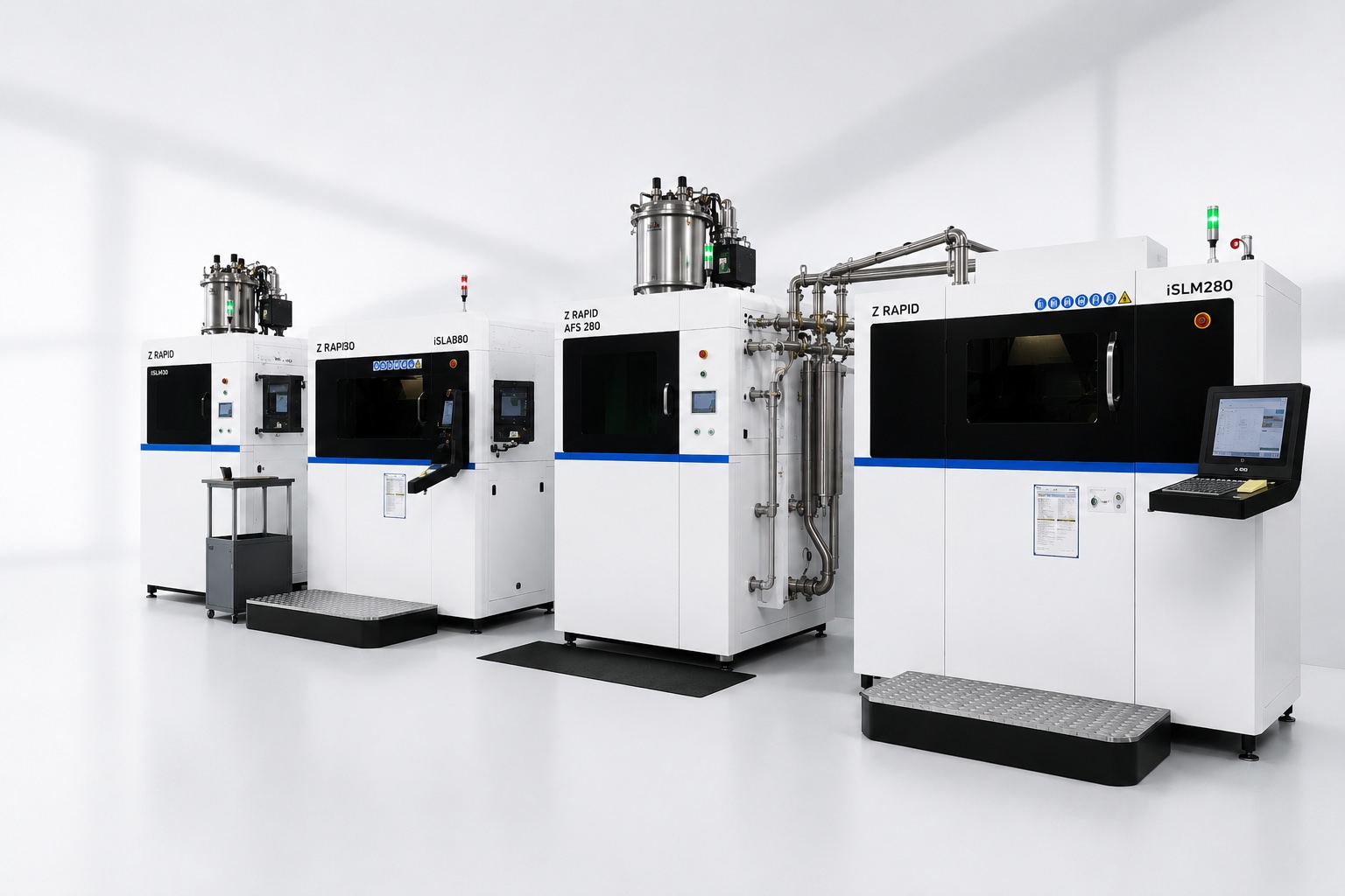Z Rapid SLM-portfolio, iSLM-modellen en AFS poederhandling in productie-opstelling