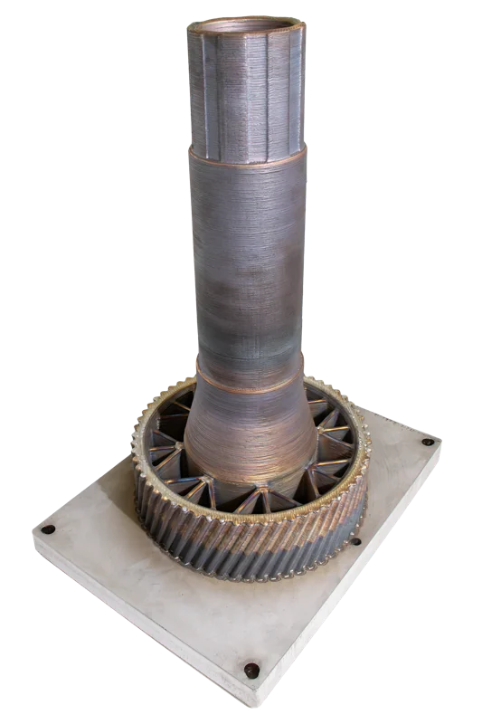 Tandwiel, geprint met Meltio wire-laser DED